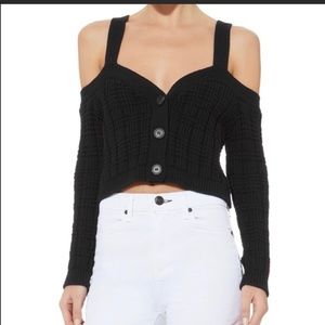 Intermix Rhea Cropped Cardigan Sweater